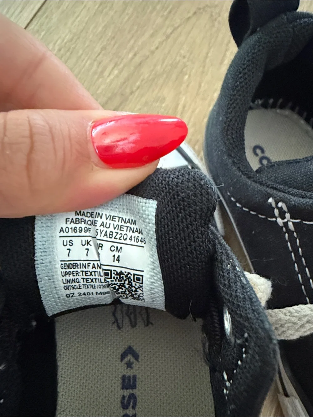 Converse Kids Black and White Low Top Sneakers